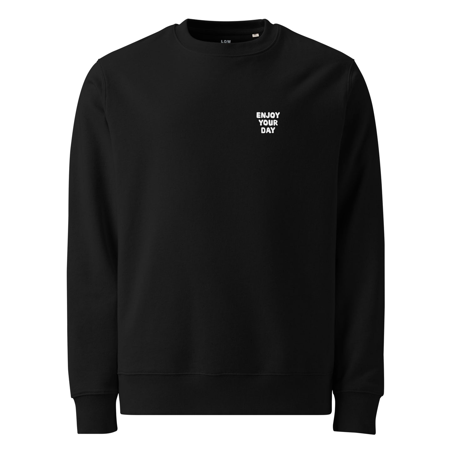 UNISEX ENJOY YOUR DAY ORGANIC CREW FLEECE