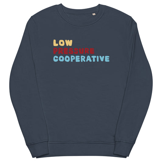 LPCO BUBBLE LEFT TRIPS NAVY CREW NECK ORGANIC FLEECE
