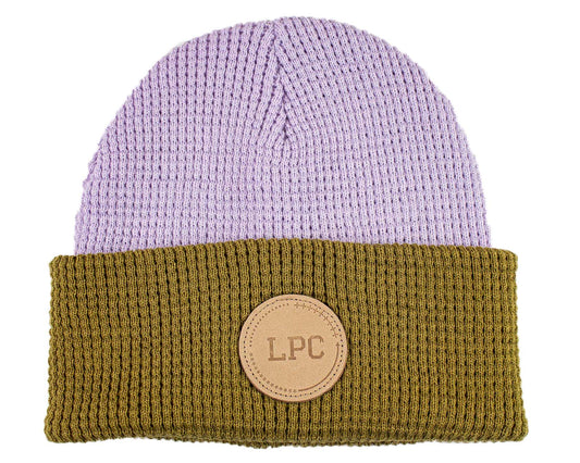 TEPARY BEANIE LILAC AND TAN